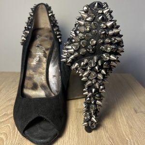 Sam Edelman Lorissa Spiked Peep Toe Heel 8.5